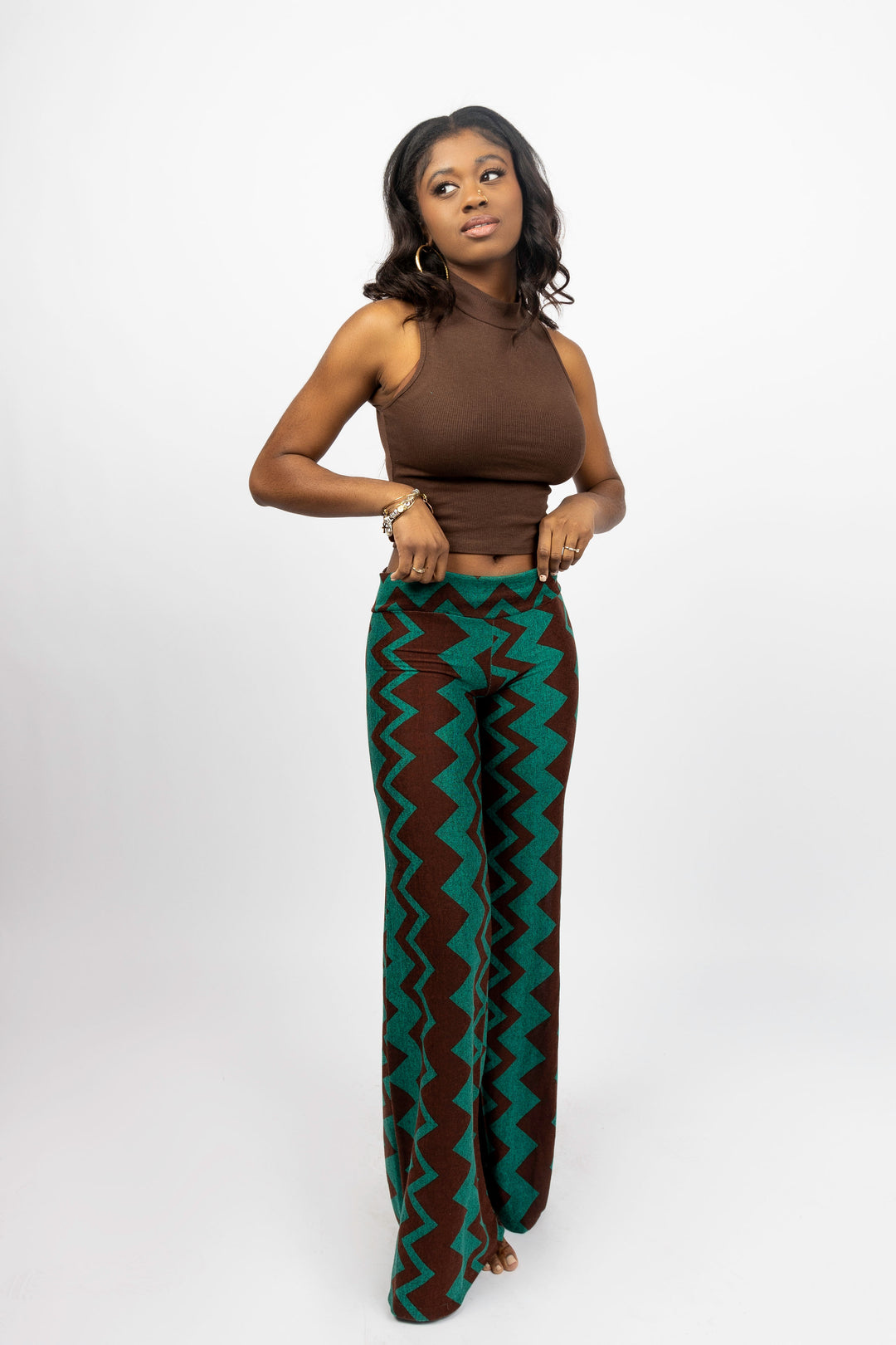 Zigzag Palazzo Pants